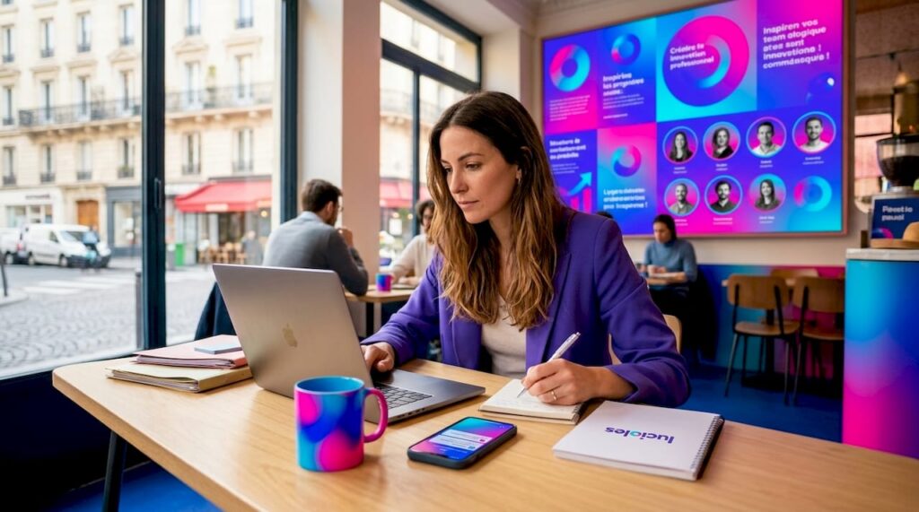 Spécialiste du digital, je travaille au cœur de Paris dans un bureau baigné de lumière.