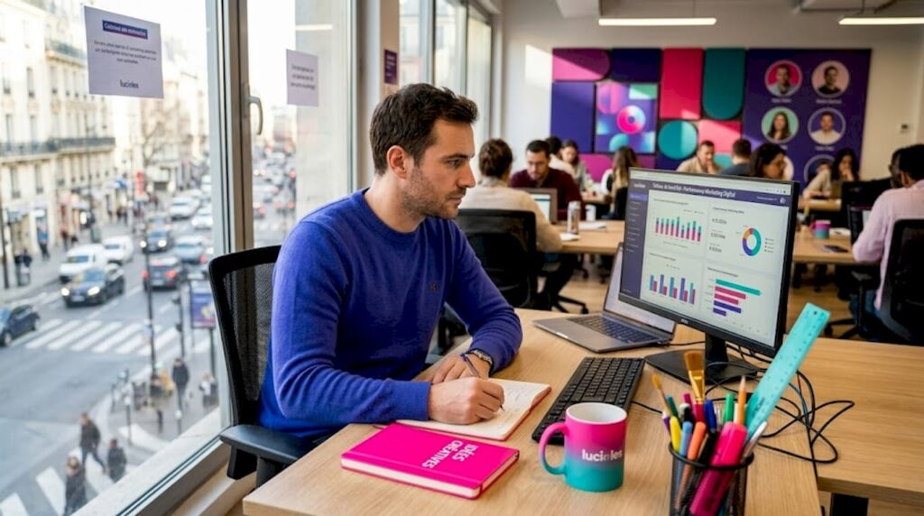 Un collaborateur passe en revue les indicateurs de performance sur le tableau de bord digital de l’entreprise.