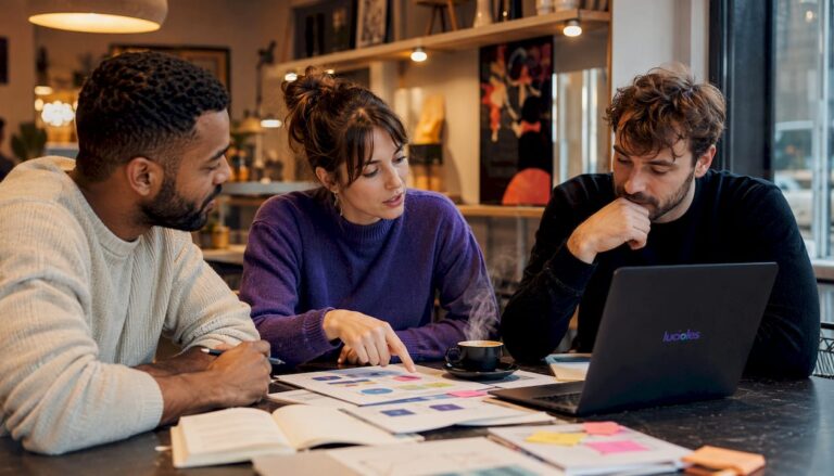 L’équipe échange sur la gestion et la coordination des prestataires digitaux.