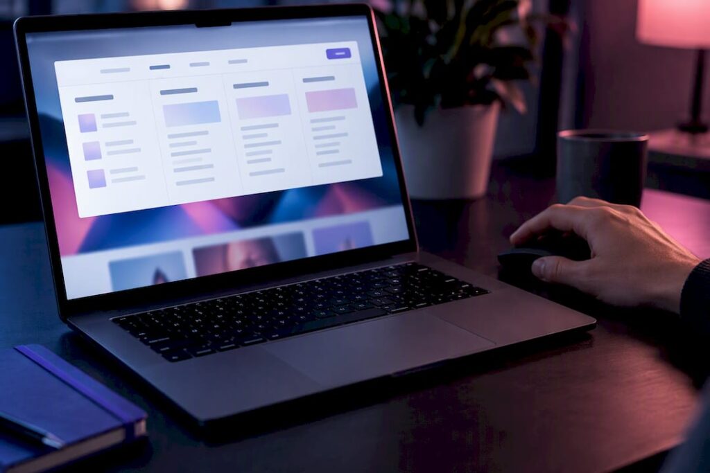 Panneau de méga menu testé en conditions UX