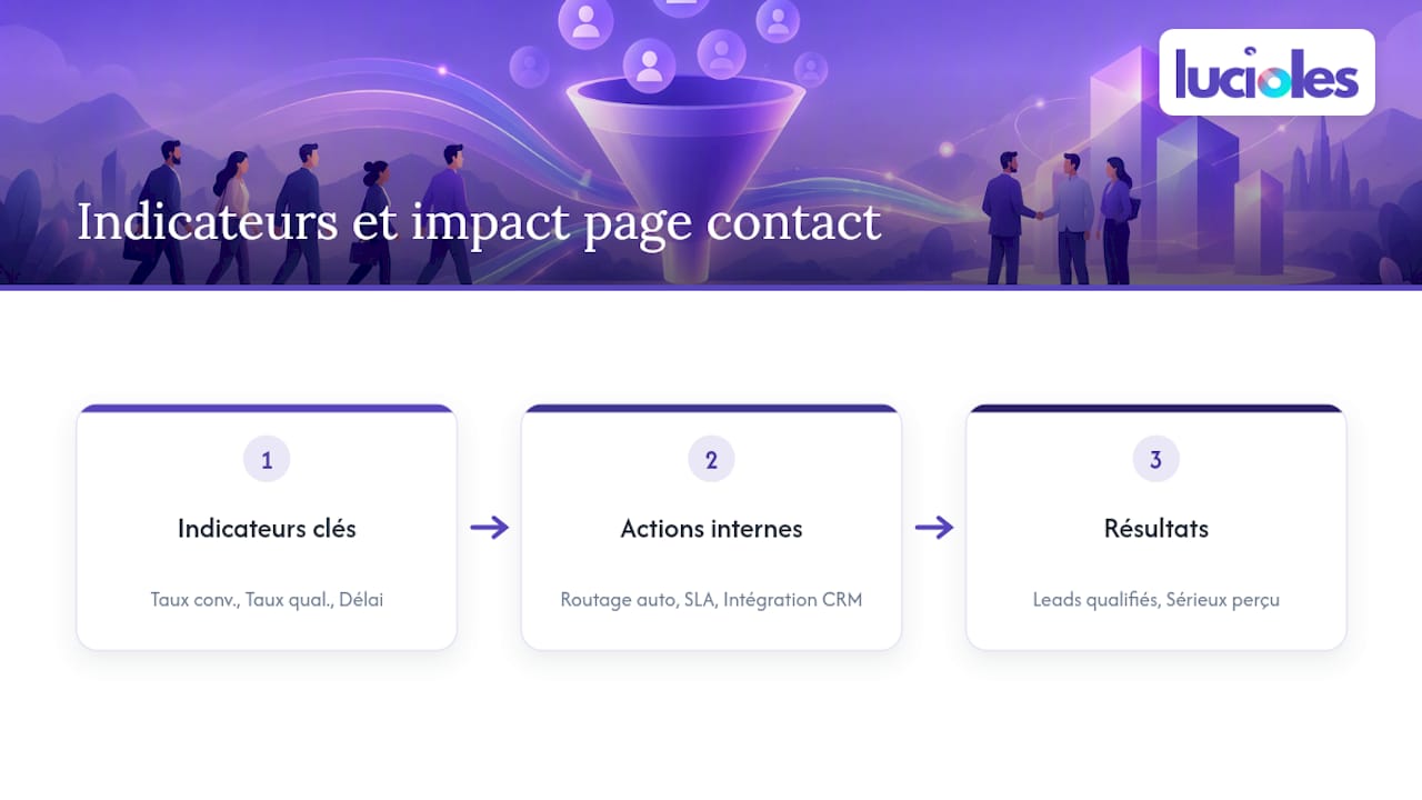 Trois indicateurs clés du formulaire B2B