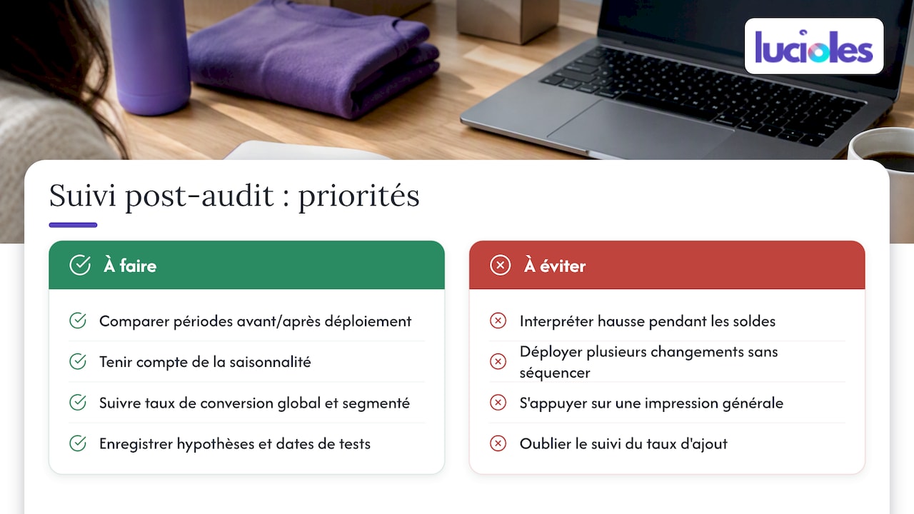 Suivi des indicateurs commerciaux après audit CRO