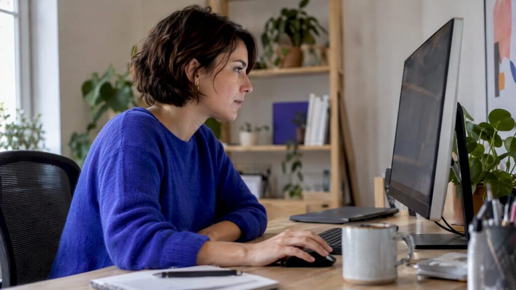 Experte UX évaluant un site web