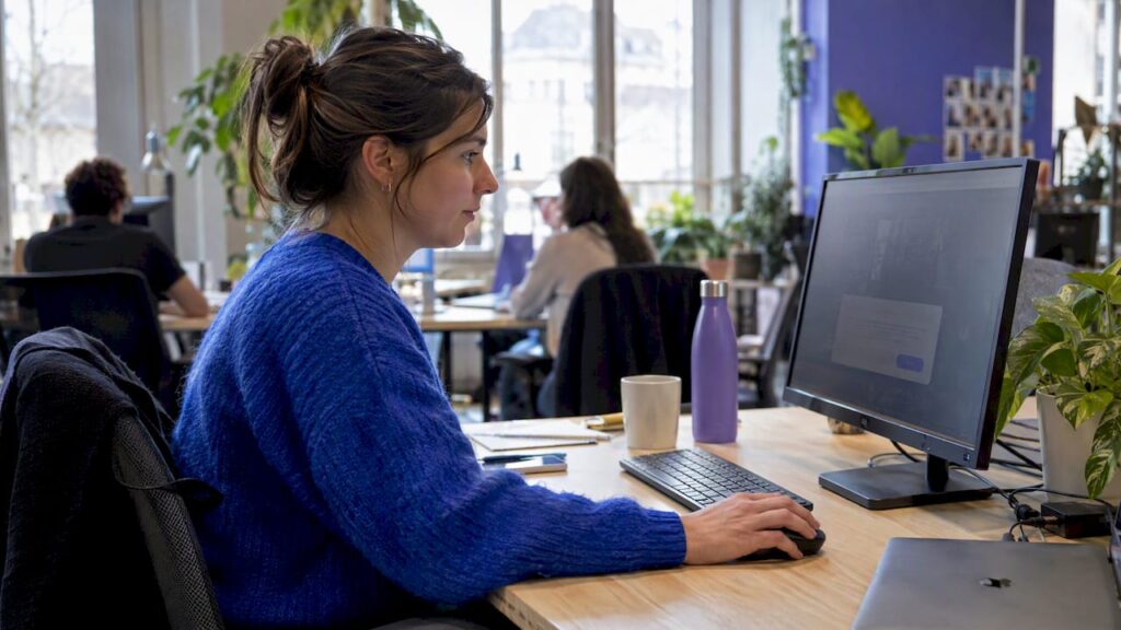 Responsable marketing sélectionnant ses préférences en matière de cookies