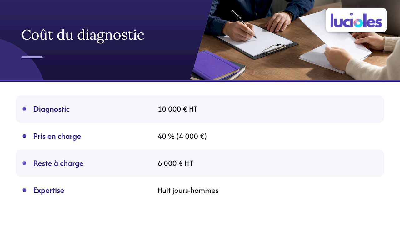 Coût d'intégration d'agents IA : budget et postes de dépense 1 Répartition du coût du diagnostic Diag Data IA